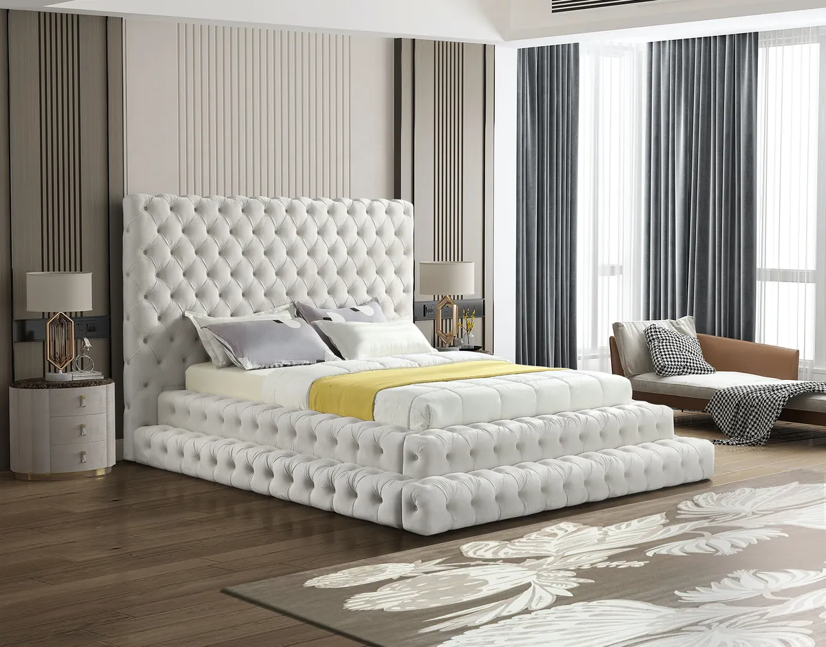 Revel - Queen Bed - Cream - View 2