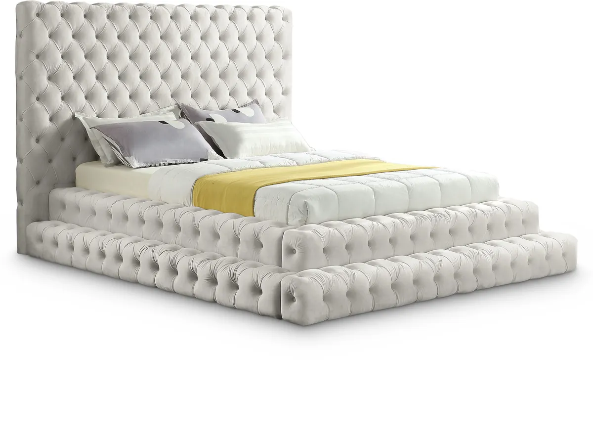 Revel - Queen Bed - Cream