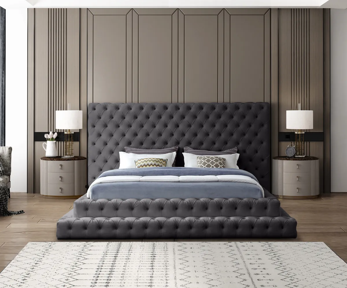 Revel - King Bed - Gray