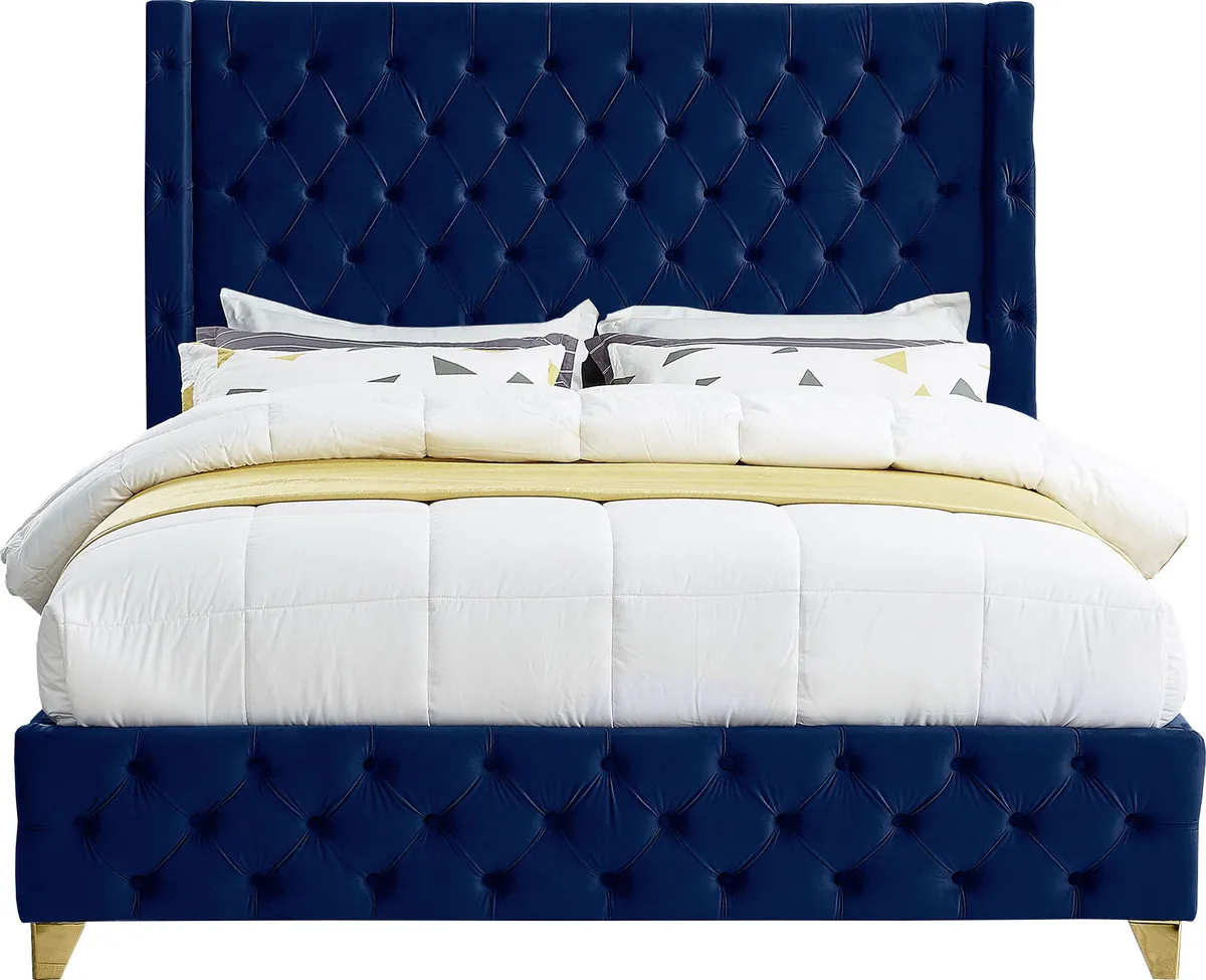 Savan - Queen Bed - Navy