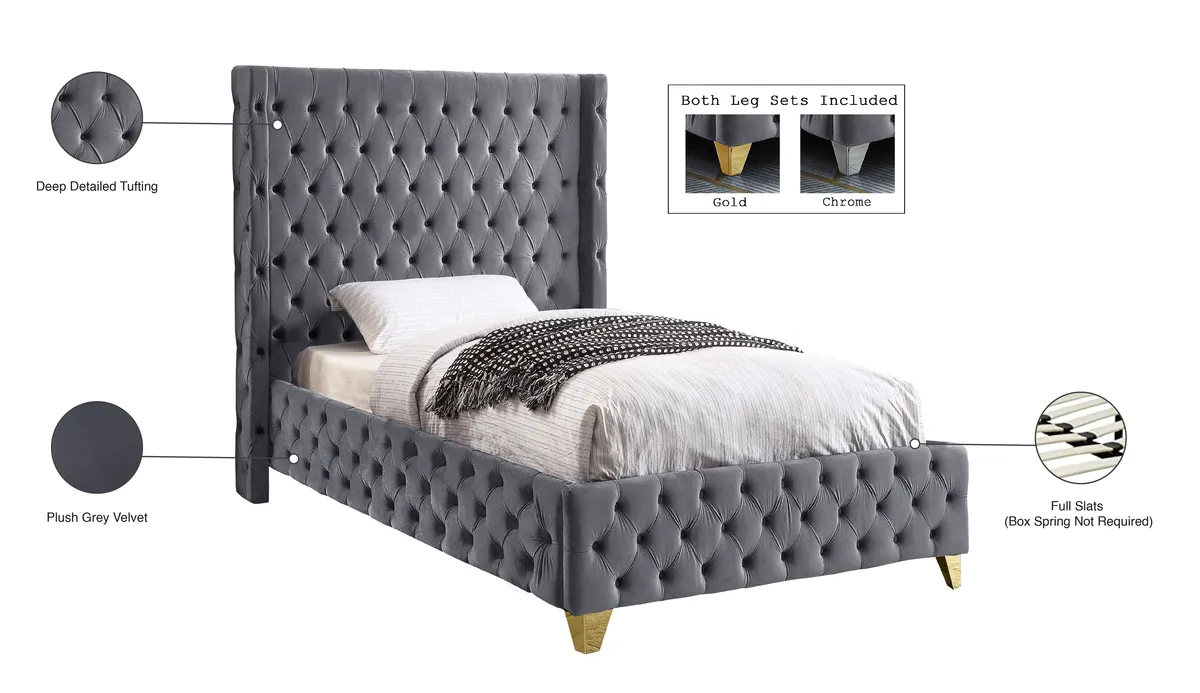 Savan - Twin Bed - Gray