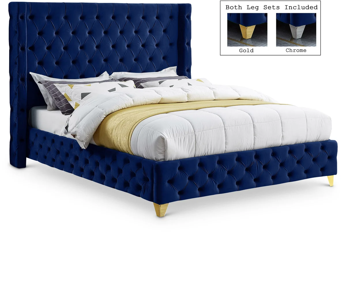 Savan - King Bed - Navy