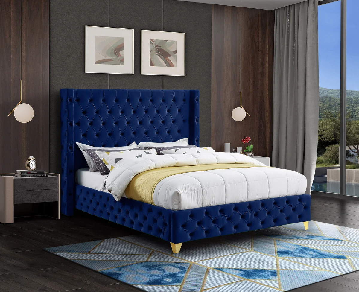Savan - King Bed - Navy