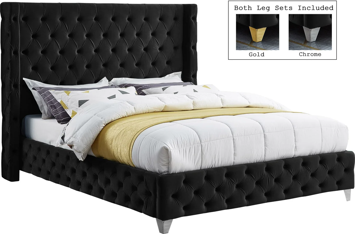 Savan - Queen Bed - Black - View 2