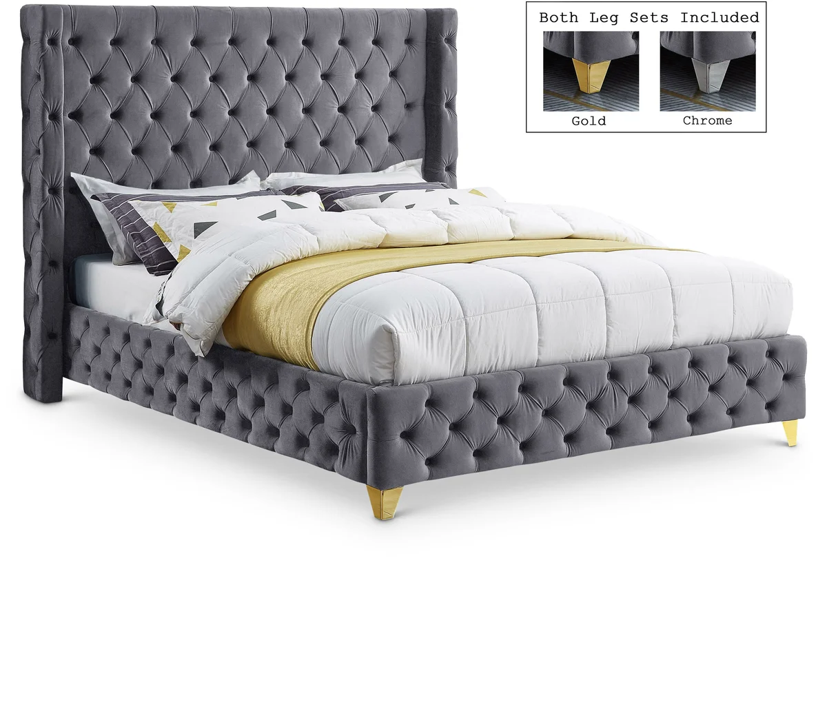 Savan - Queen Bed - Gray