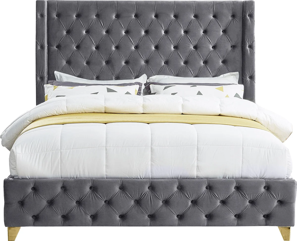 Savan - Queen Bed - Gray