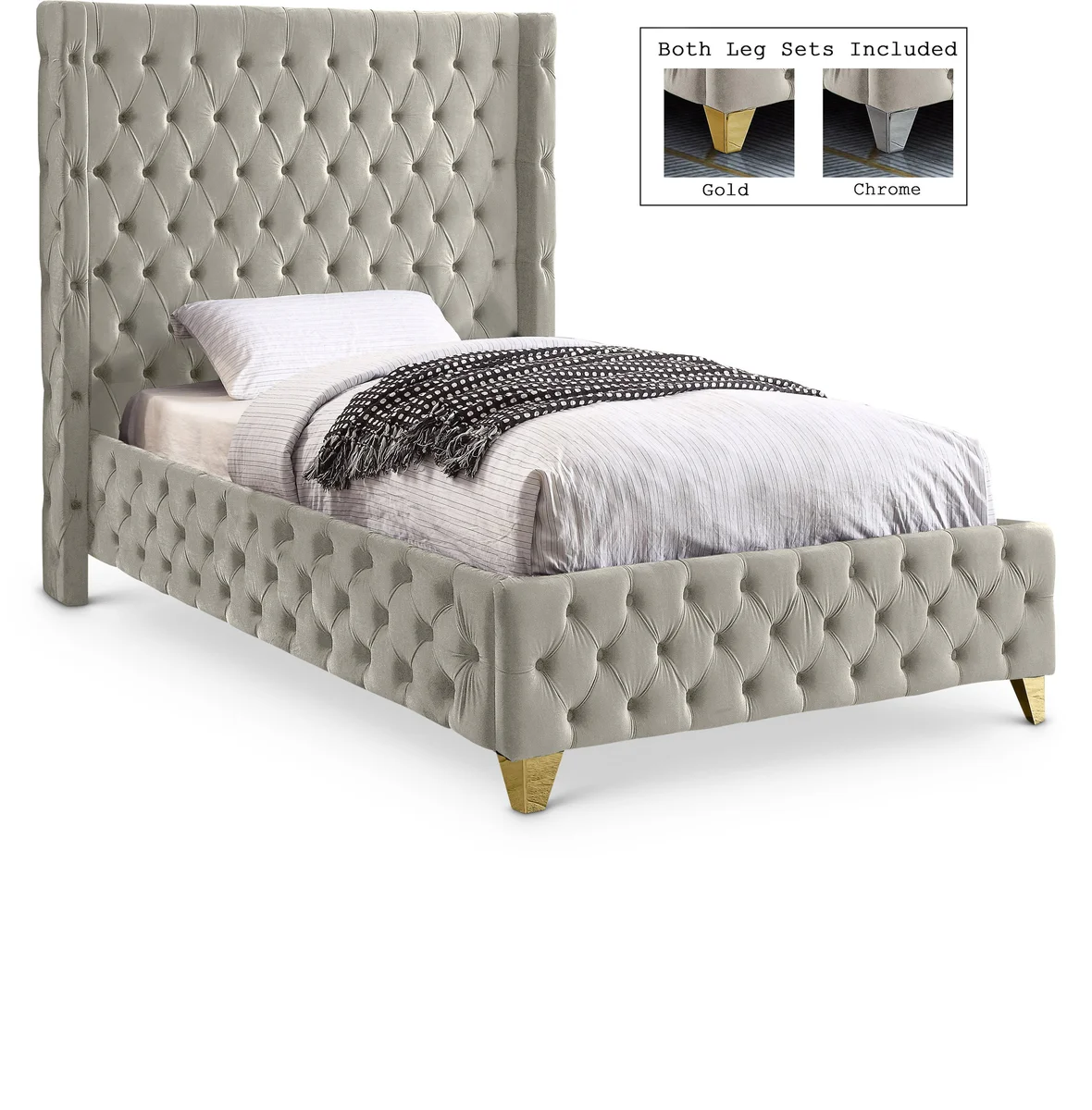 Savan - Twin Bed - Cream