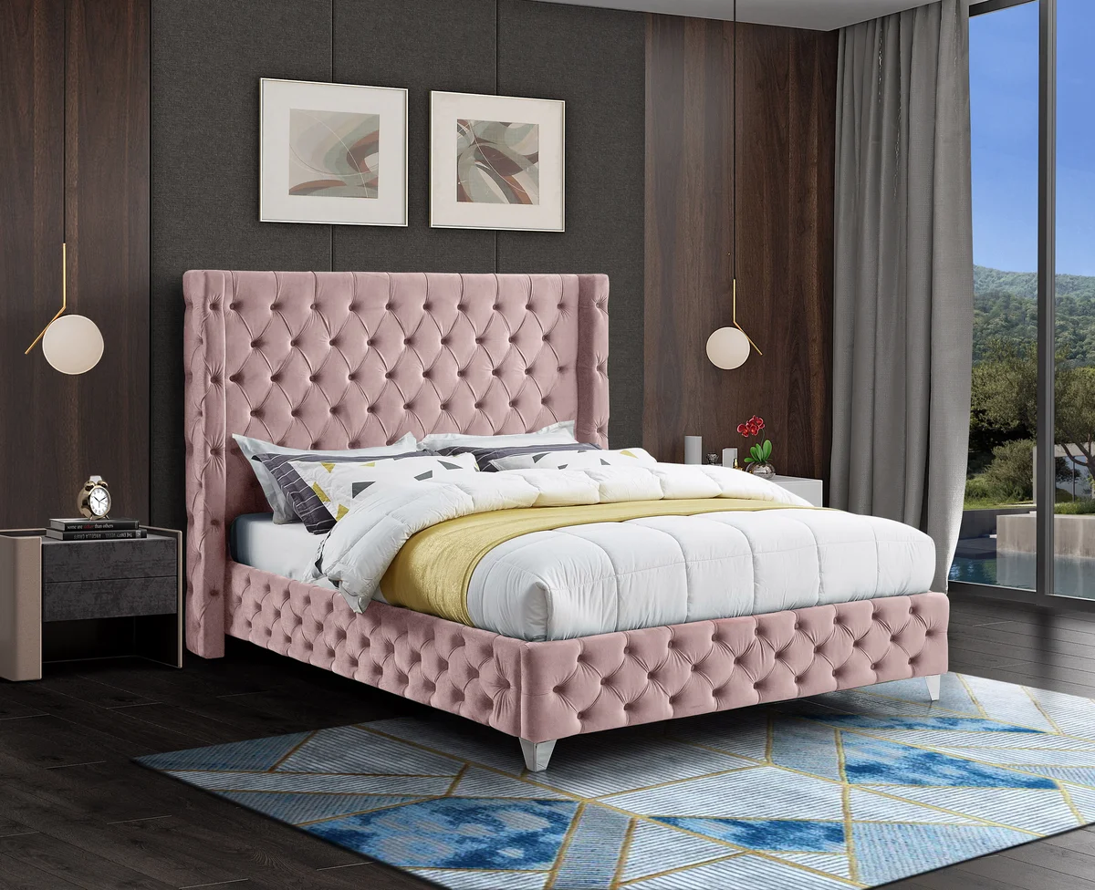 Savan - King Bed - Pink