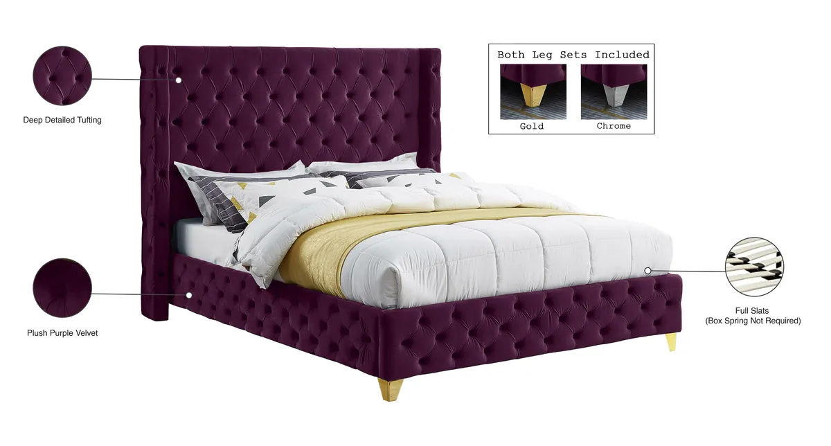 Savan - Queen Bed - Purple