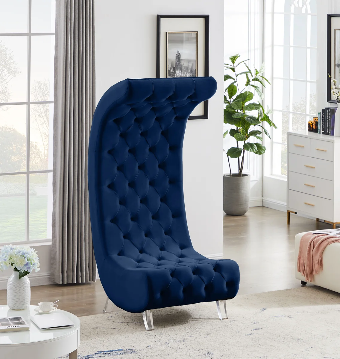 Crescent - Accent Chair - Navy