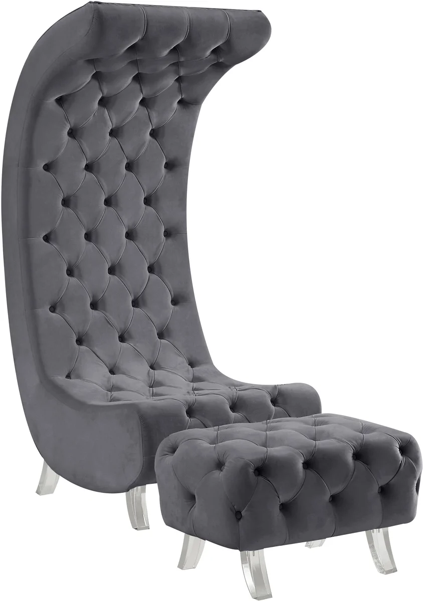 Crescent - Ottoman - Gray
