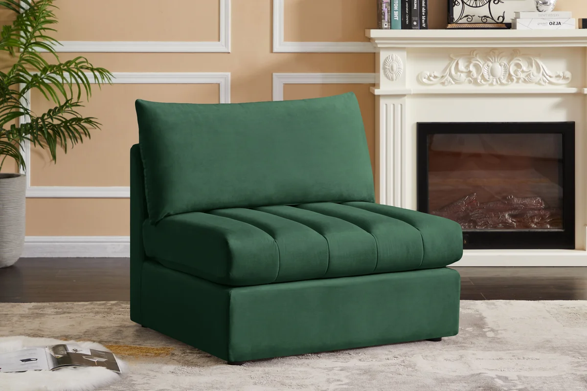 Jacob - Armless Chair - Green - View 2