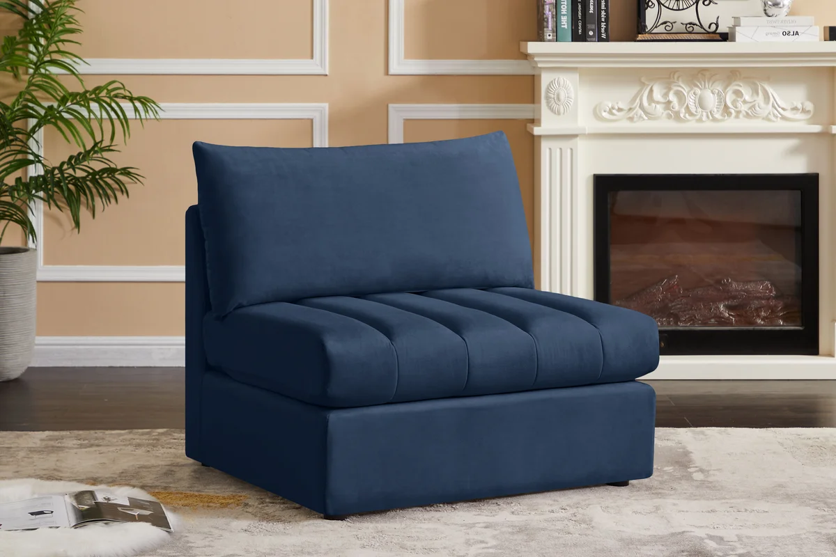 Jacob - Armless Chair - Navy - View 2