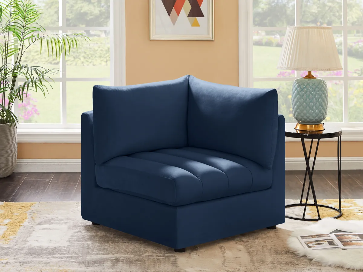Jacob - Corner Chair - Navy - View 2