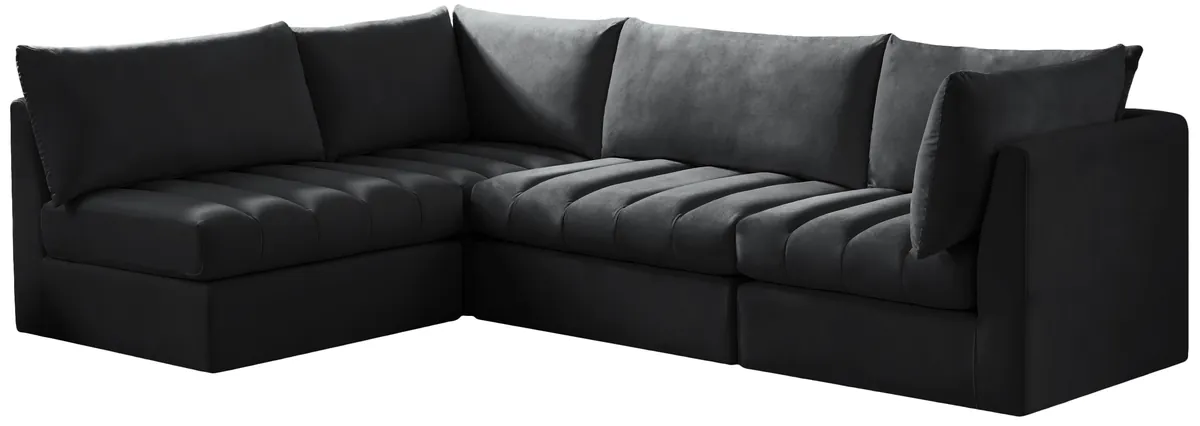 Jacob - Modular Croner Sectional 4 Piece - Black - View 2