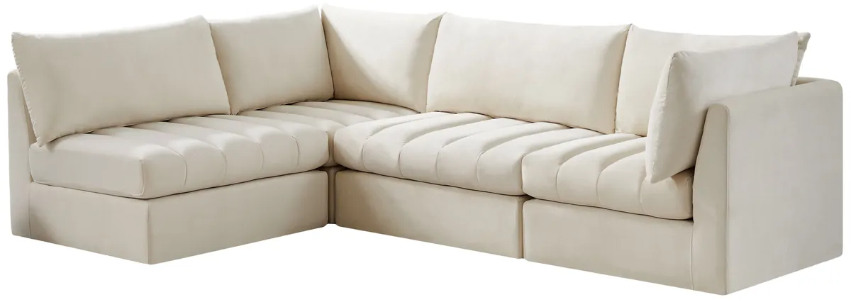 Jacob - Modular Croner Sectional 4 Piece - Cream - View 2