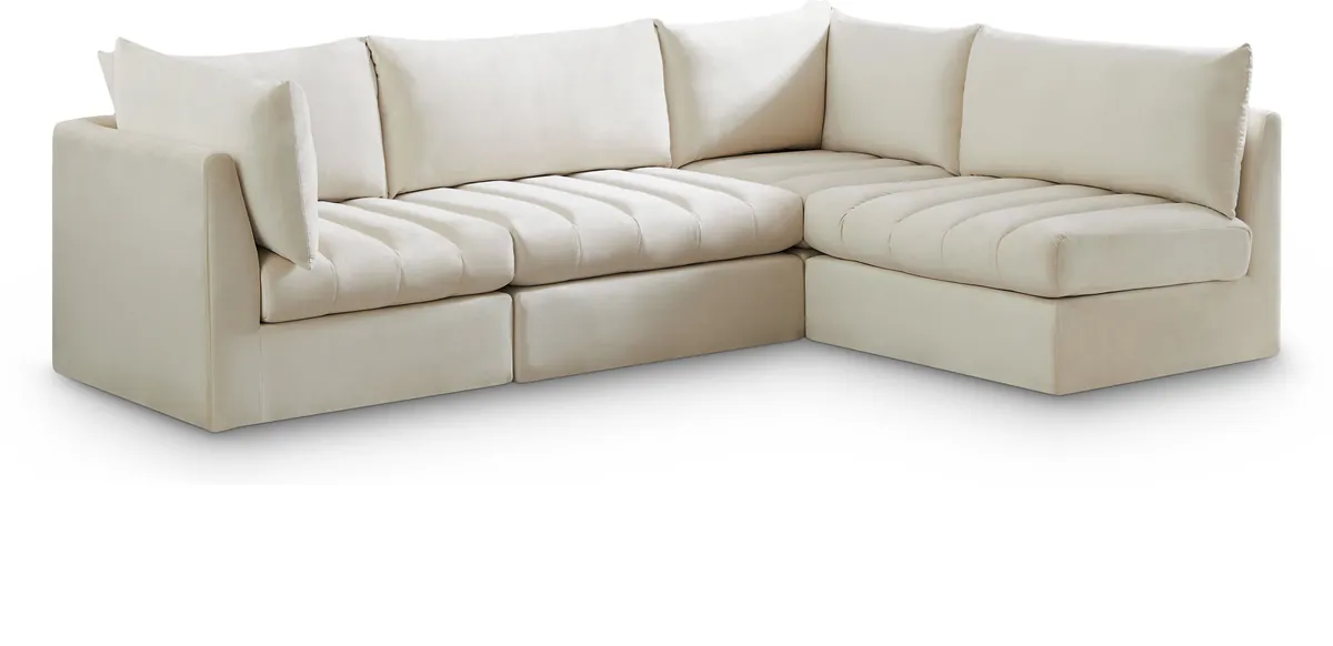Jacob - Modular Croner Sectional 4 Piece - Cream