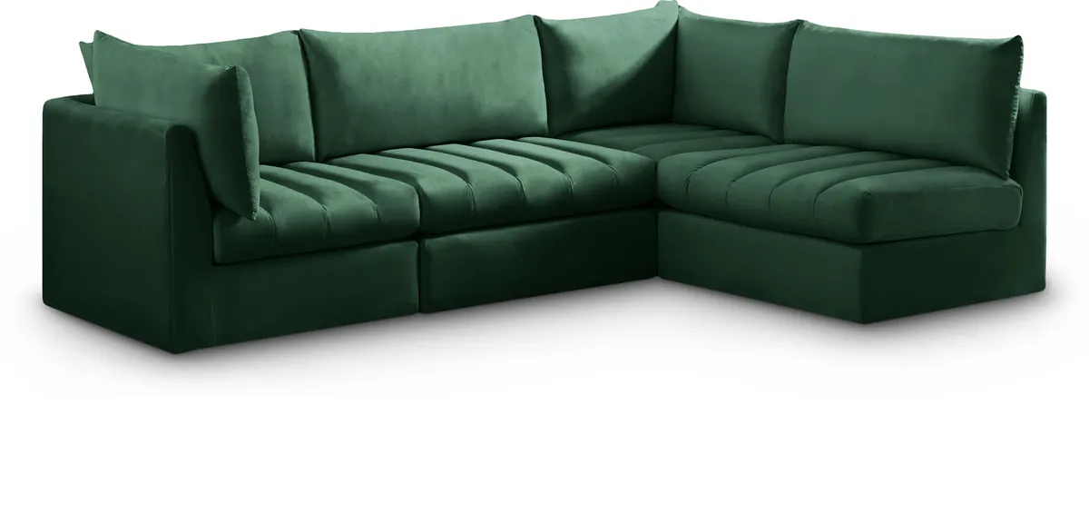 Jacob - Modular Croner Sectional 4 Piece - Green