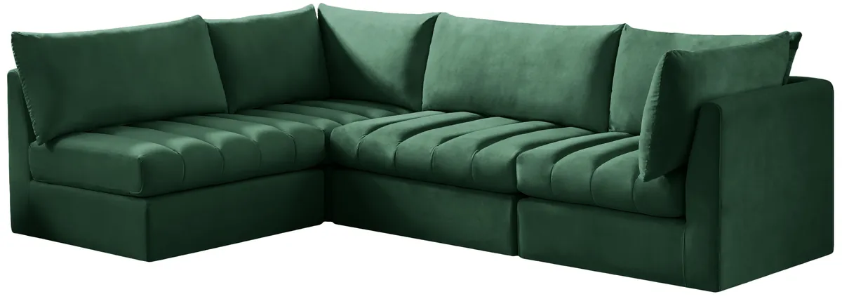 Jacob - Modular Croner Sectional 4 Piece - Green - View 2
