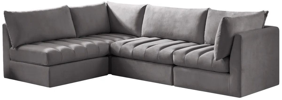 Jacob - Modular Croner Sectional 4 Piece - Gray