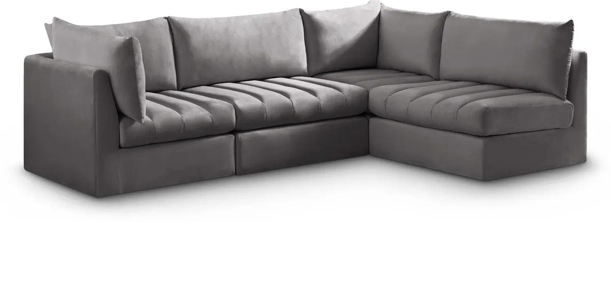 Jacob - Modular Croner Sectional 4 Piece - Gray