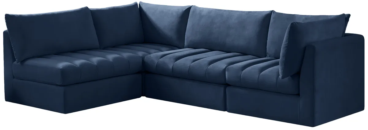 Jacob - Modular Croner Sectional 4 Piece - Navy - View 2
