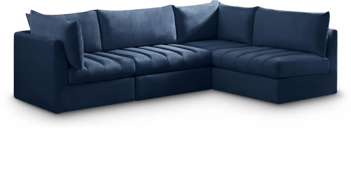 Jacob - Modular Croner Sectional 4 Piece - Navy