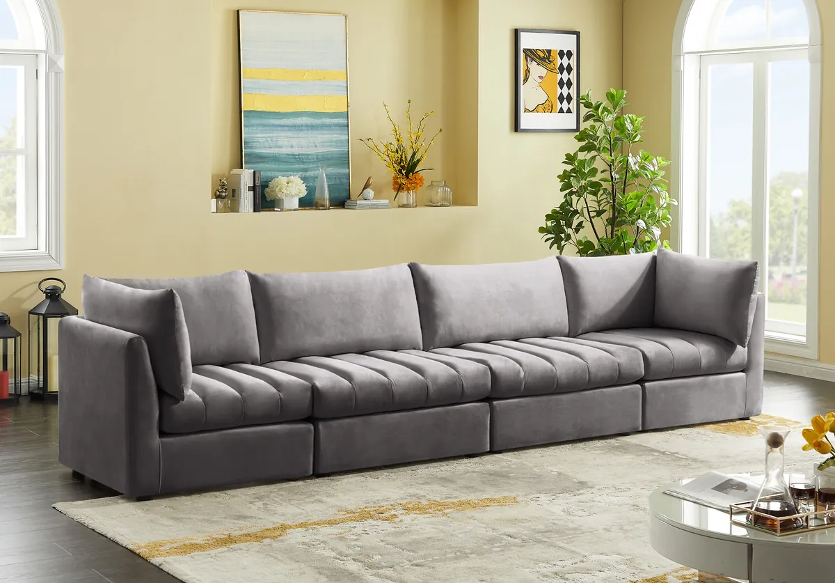 Jacob - Modular 4 Seat Sofa - Gray - View 2