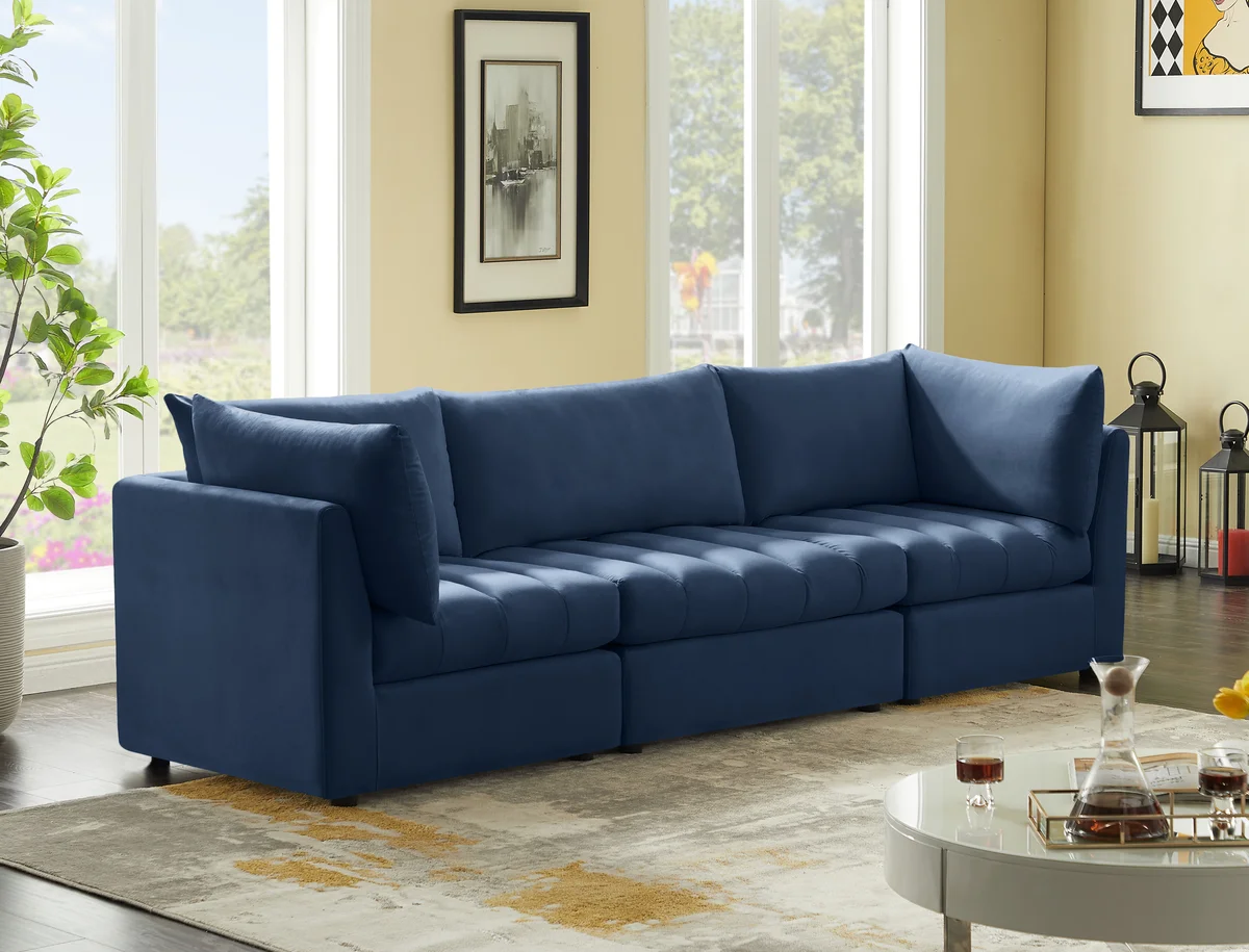 Jacob - Modular 3 Seat Sofa - Navy - View 2