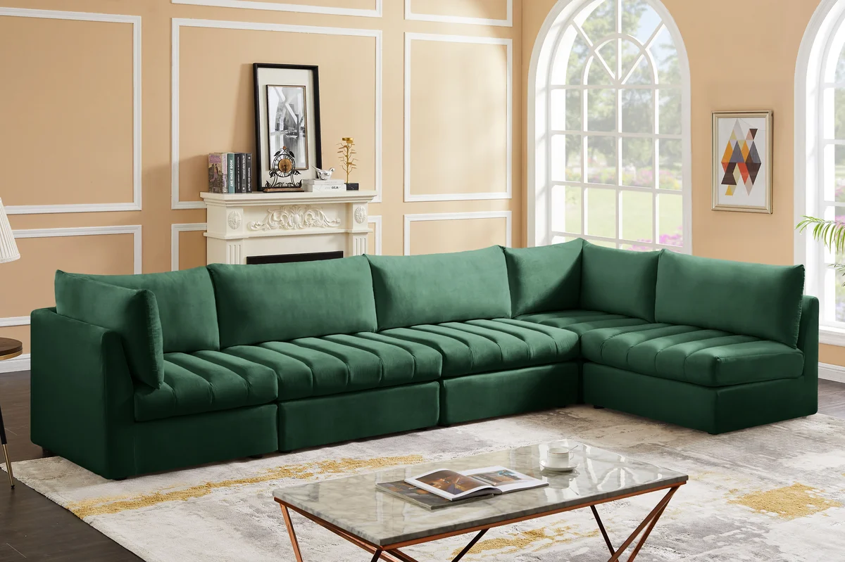 Jacob - Modular Sectional 5 Piece - Green