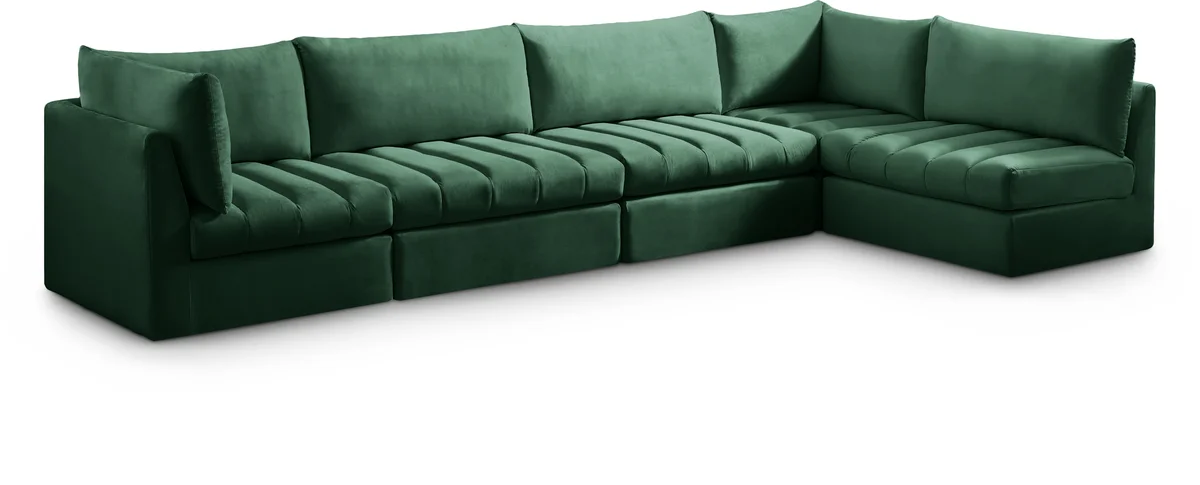 Jacob - Modular Sectional 5 Piece - Green