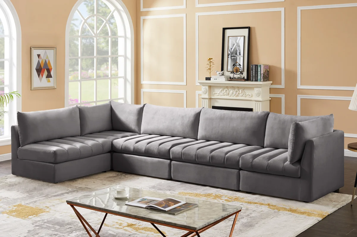 Jacob - Modular Sectional 5 Piece - Gray