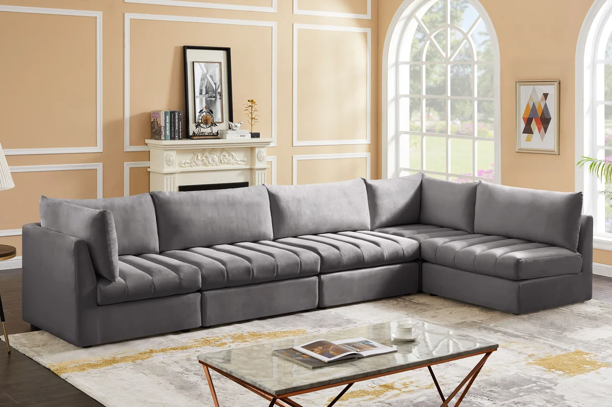 Jacob - Modular Sectional 5 Piece - Gray