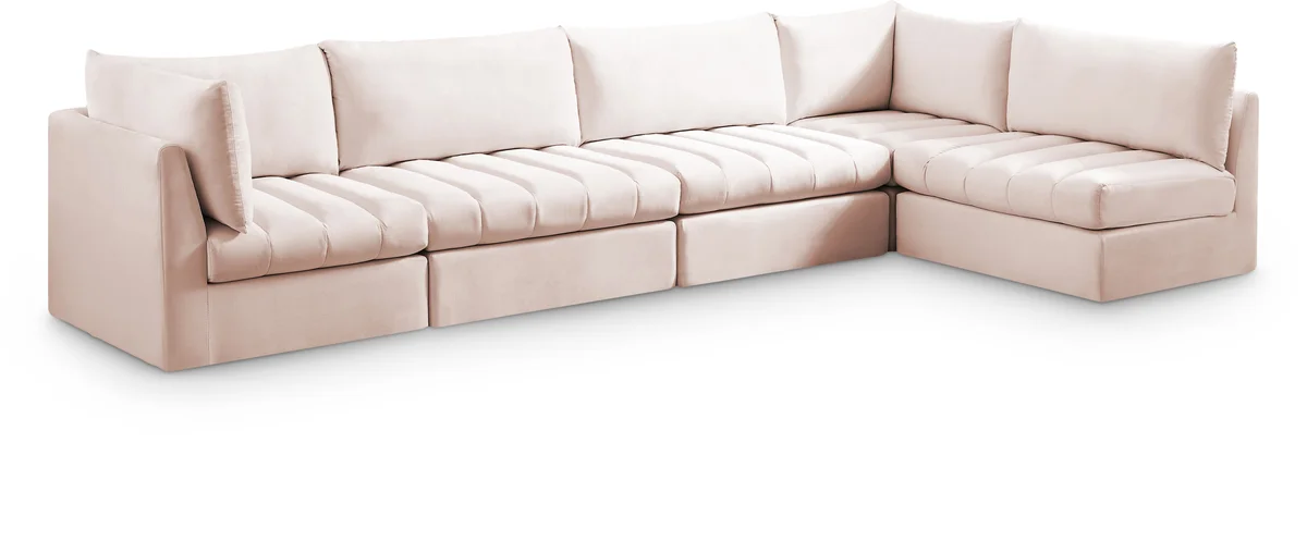 Jacob - Modular Sectional 5 Piece - Pink