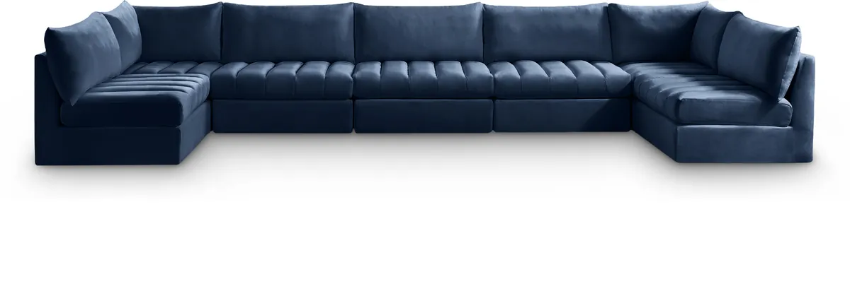 Jacob - Modular U-Shaped Sectional 7 Piece - Navy