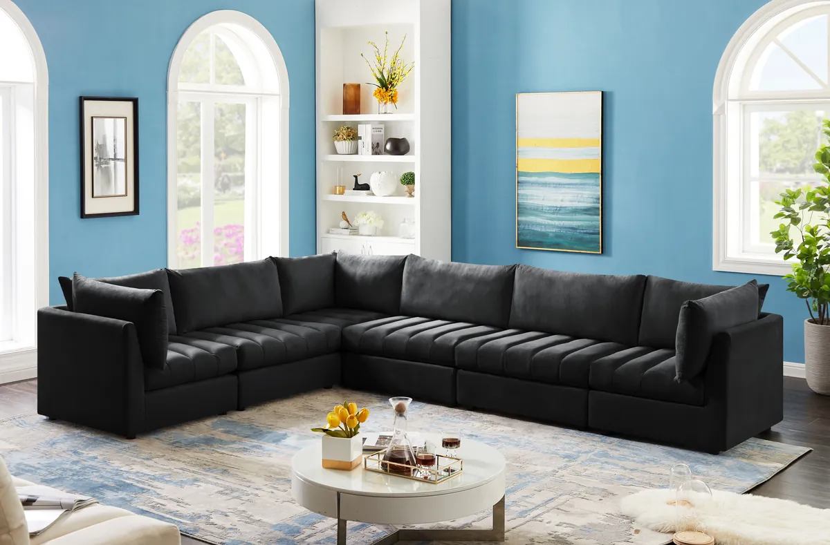 Jacob - Modular Sectional 6 Piece - Black