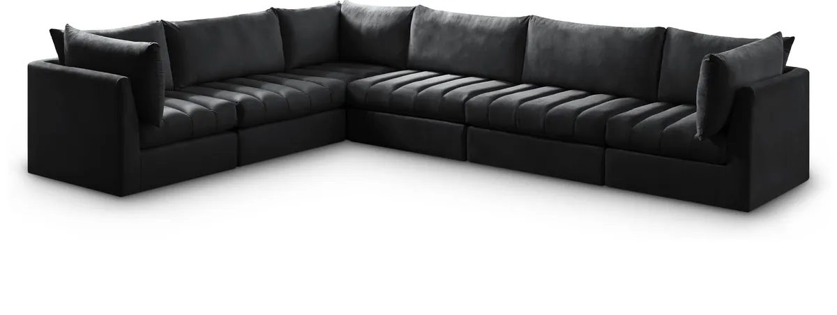 Jacob - Modular Sectional 6 Piece - Black