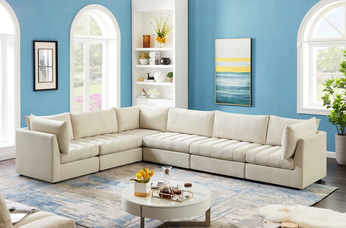 Jacob - Modular Sectional 6 Piece - Cream