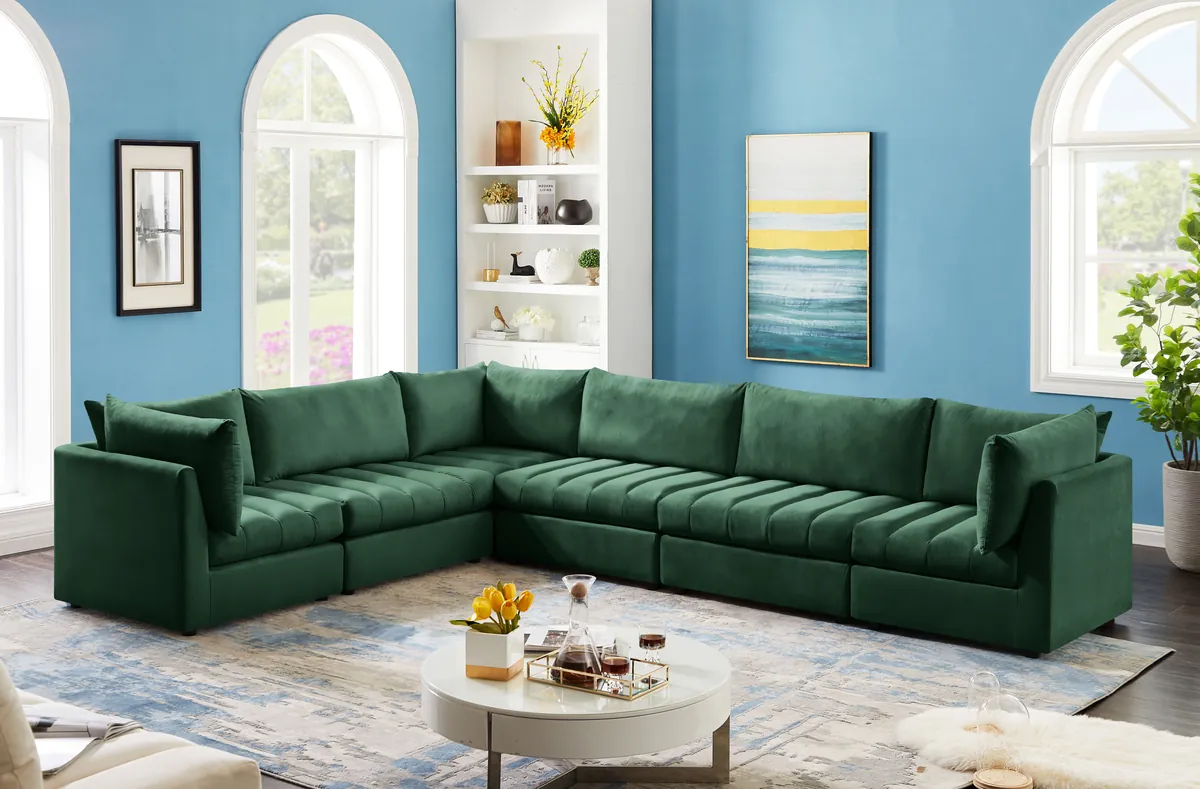 Jacob - Modular Sectional 6 Piece - Green