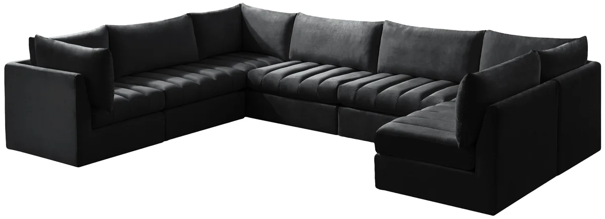 Jacob - Modular Sectional 7 Piece - Black