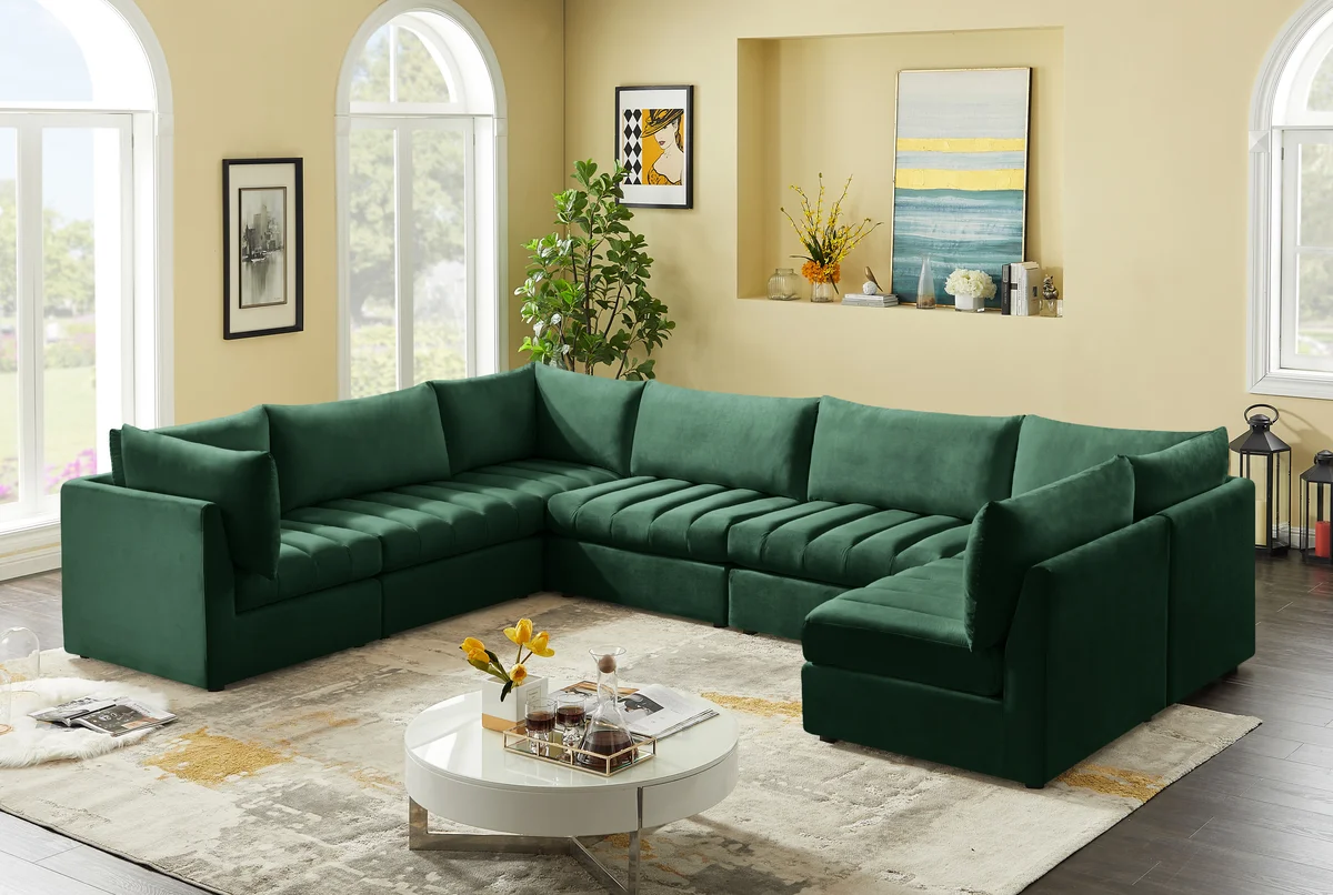 Jacob - Modular Sectional 7 Piece - Green