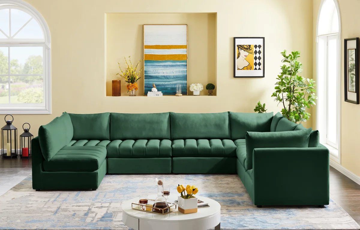 Jacob - Modular Sectional 7 Piece - Green
