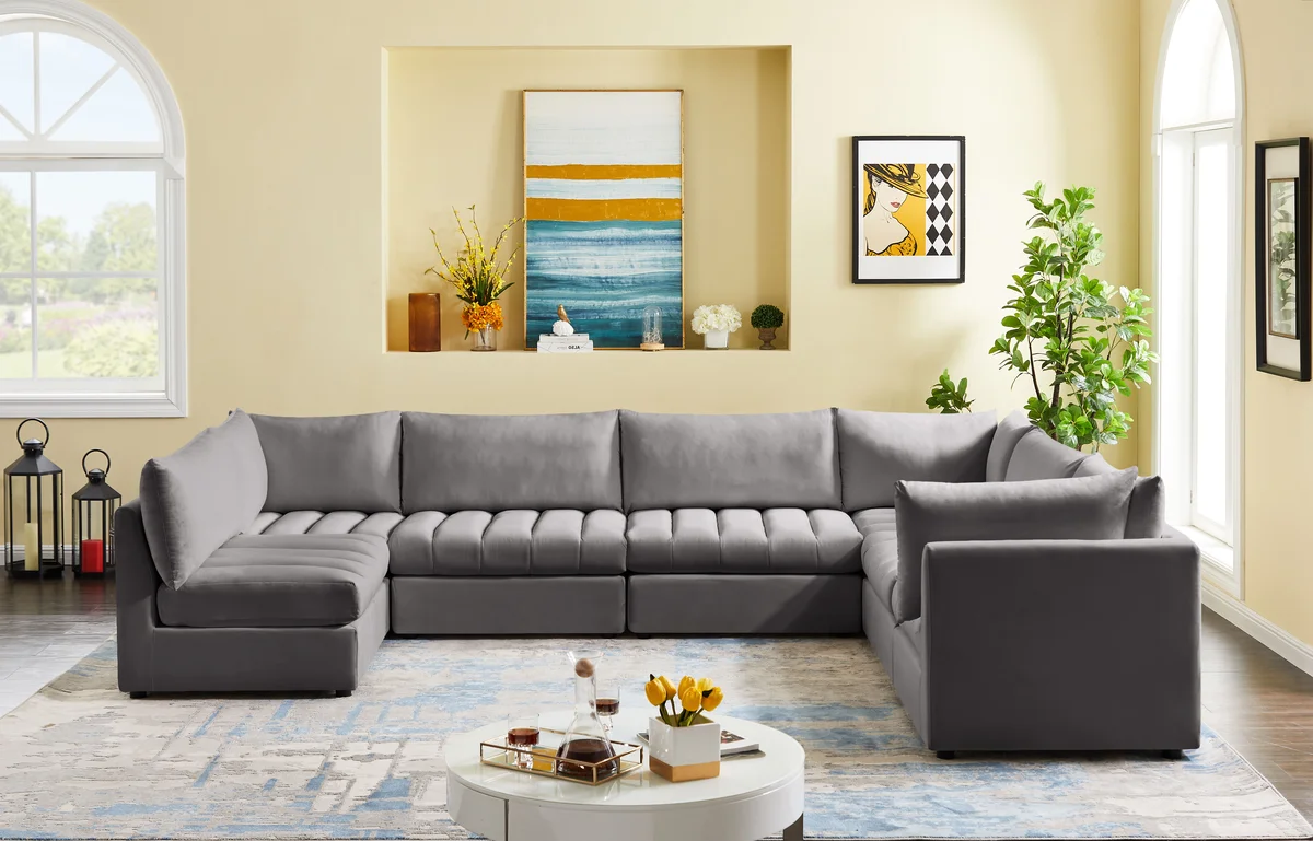 Jacob - Modular Sectional 7 Piece - Gray