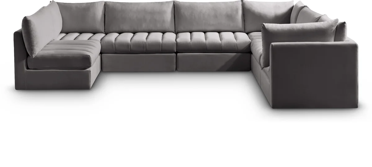 Jacob - Modular Sectional 7 Piece - Gray