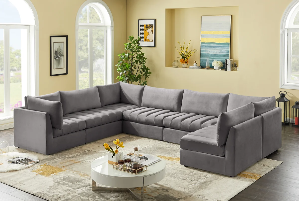 Jacob - Modular Sectional 7 Piece - Gray