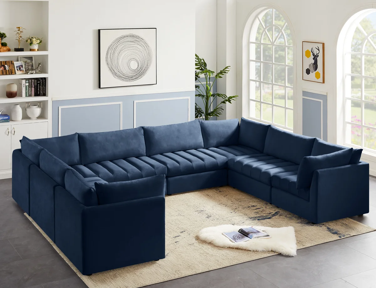 Jacob - Modular Sectional 8 Piece - Navy - View 2