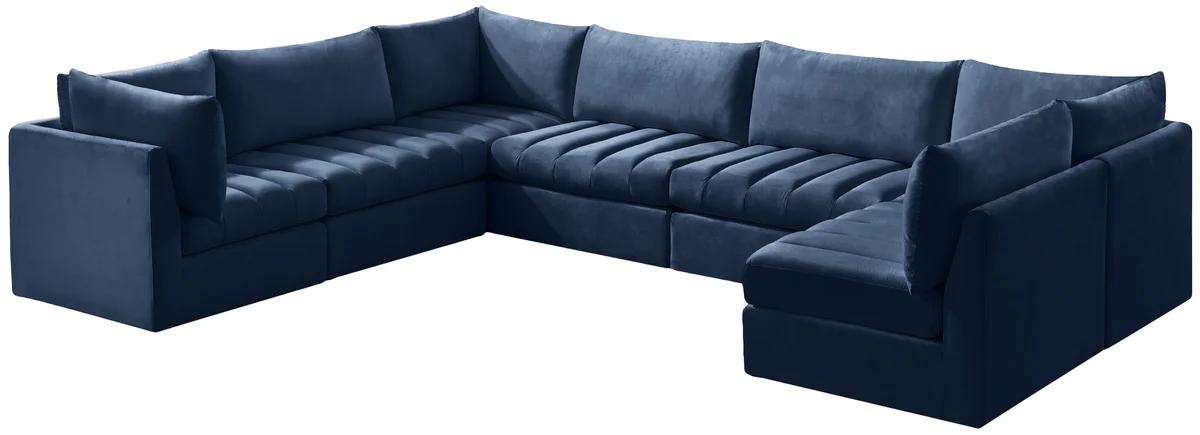 Jacob - Modular Sectional 7 Piece - Navy - View 2