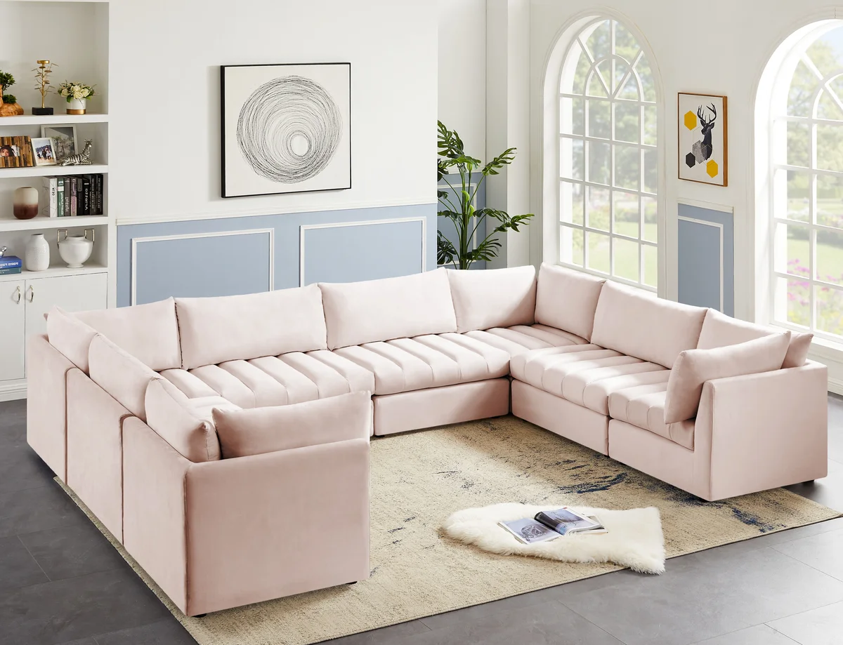 Jacob - Modular Sectional 8 Piece - Pink
