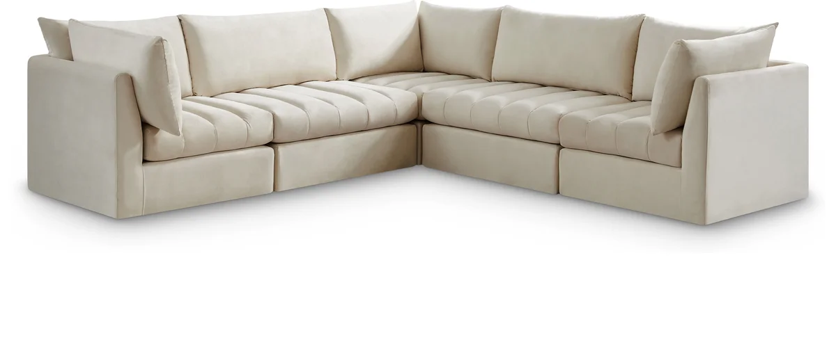 Jacob - Modular Corner Sectional 5 Piece - Cream