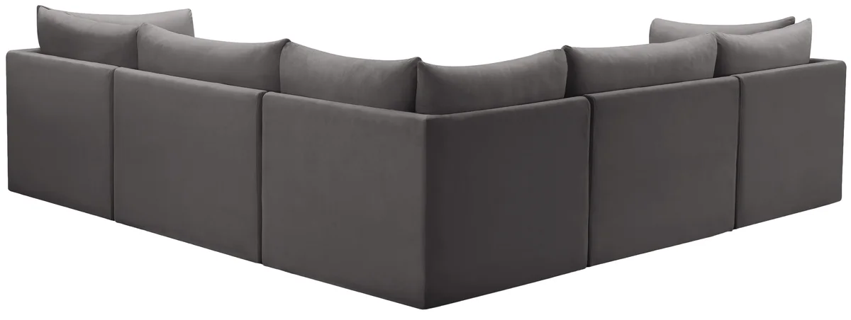 Jacob - Modular Corner Sectional 5 Piece - Gray